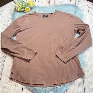 Men's Long Sleeve Crew Neck Shirt — Taupe